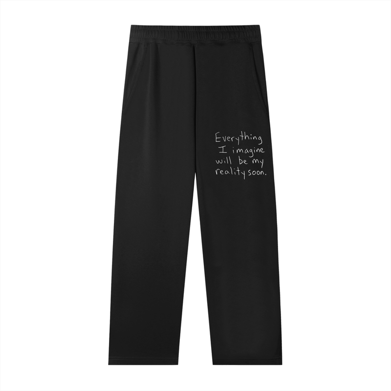 Essential Straight-Leg Sweatpants - Black