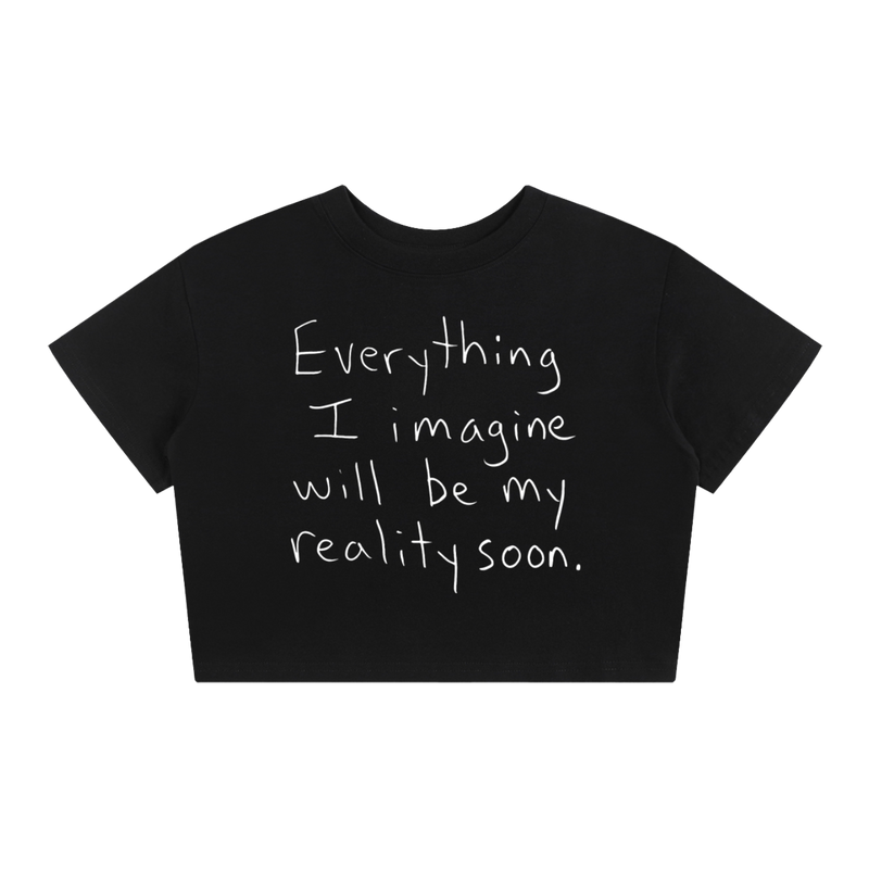 Everything I Imagine Crop Tee - Black